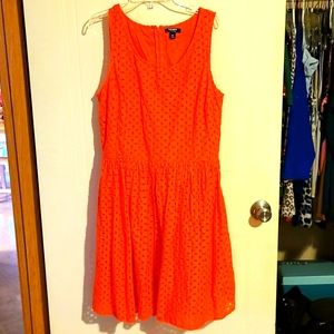 Orange Eyelet Old Navy Fit & Flare Dress size 12